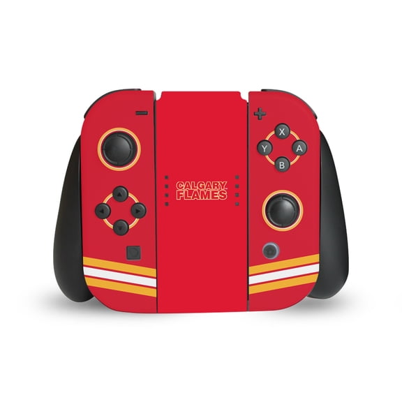 Head Case Designs Officially Licensed NHL Calgary Flames Oversized Vinyl Sticker Skin Decal Cover Compatible with Nintendo Switch Joy Controller