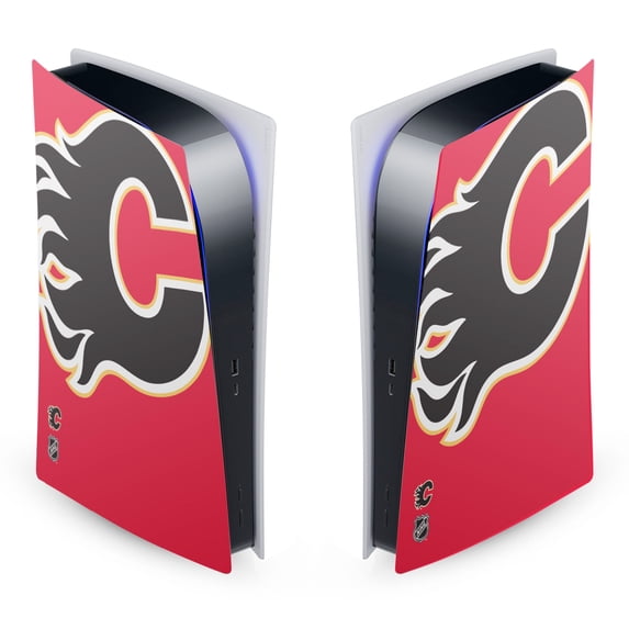 Head Case Designs Officially Licensed NHL Calgary Flames Oversized Vinyl Sticker Skin Decal Cover Compatible with Sony PS5 Digital Edition Console
