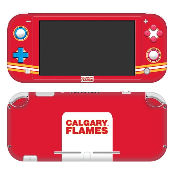 Head Case Designs Officially Licensed NHL Calgary Flames Plain Vinyl Sticker Skin Decal Cover Compatible with Nintendo Switch Lite