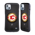 thumbnail image 1 of Head Case Designs Officially Licensed NHL Calgary Flames Puck Texture Hybrid Case Compatible with Apple iPhone 14 Plus, 1 of 7