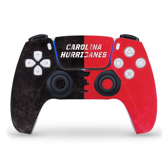 Head Case Designs Officially Licensed NHL Carolina Hurricanes Half Distressed Vinyl Sticker Skin Decal Cover Compatible with Sony PS5 Sony DualSense Controller