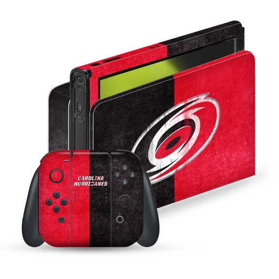 Head Case Designs Officially Licensed NHL Carolina Hurricanes Half Distressed Vinyl Sticker Skin Decal Cover Compatible with Nintendo Switch OLED