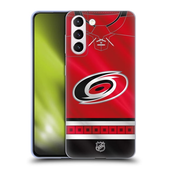 Head Case Designs Officially Licensed NHL Carolina Hurricanes Jersey Soft Gel Case Compatible with Samsung Galaxy S21+ 5G