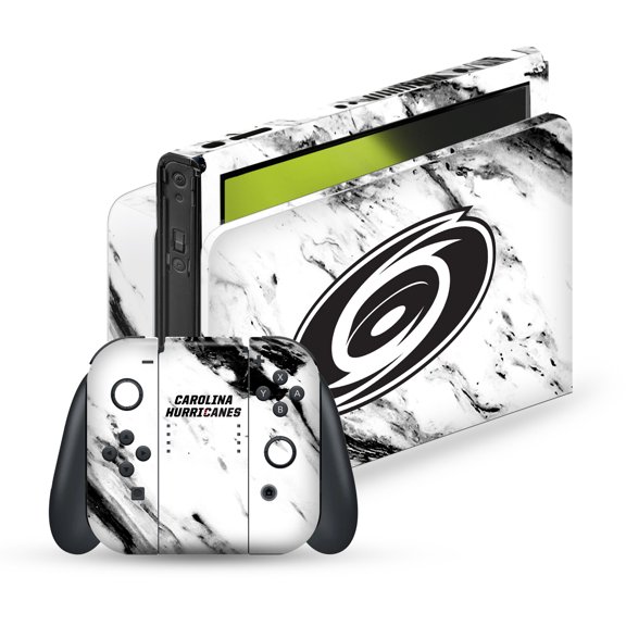Head Case Designs Officially Licensed NHL Carolina Hurricanes Marble Vinyl Sticker Skin Decal Cover Compatible with Nintendo Switch OLED