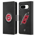 thumbnail image 1 of Head Case Designs Officially Licensed NHL Carolina Hurricanes Puck Texture Leather Book Wallet Case Cover Compatible with Google Pixel 8, 1 of 6