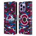 thumbnail image 1 of Head Case Designs Officially Licensed NHL Colorado Avalanche Camouflage Leather Book Wallet Case Cover Compatible with Apple iPhone 14 Pro Max, 1 of 6