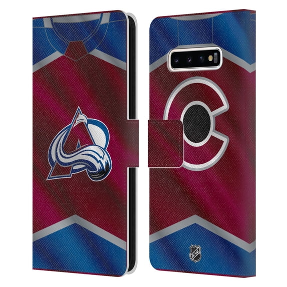 Head Case Designs Officially Licensed NHL Colorado Avalanche Jersey Leather Book Wallet Case Cover Compatible with Samsung Galaxy S10+ / S10 Plus