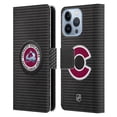 thumbnail image 1 of Head Case Designs Officially Licensed NHL Colorado Avalanche Puck Texture Leather Book Wallet Case Cover Compatible with Apple iPhone 13 Pro, 1 of 6