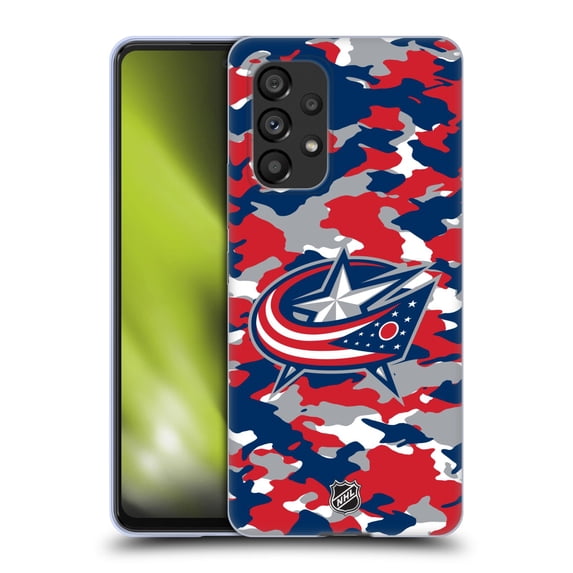Head Case Designs Officially Licensed NHL Columbus Blue Jackets Camouflage Soft Gel Case Compatible with Samsung Galaxy A53 5G (2022)