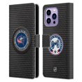thumbnail image 1 of Head Case Designs Officially Licensed NHL Columbus Blue Jackets Puck Texture Leather Book Wallet Case Cover Compatible with Apple iPhone 14 Pro Max, 1 of 6