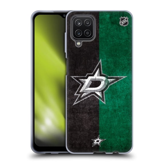 Head Case Designs Officially Licensed NHL Dallas Stars Half Distressed Soft Gel Case Compatible with Samsung Galaxy A12 (2020)