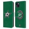 thumbnail image 1 of Head Case Designs Officially Licensed NHL Dallas Stars Plain Leather Book Wallet Case Cover Compatible with Apple iPhone 15 Plus, 1 of 6