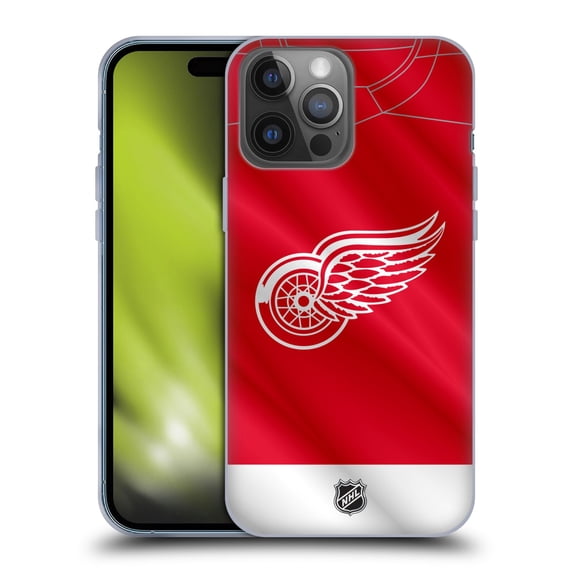 Head Case Designs Officially Licensed NHL Detroit Red Wings Jersey Soft Gel Case Compatible with Apple iPhone 14 Pro Max