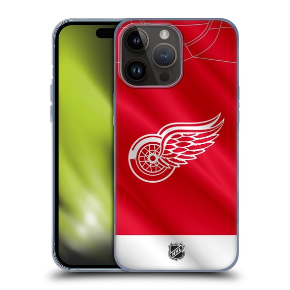 Head Case Designs Officially Licensed NHL Detroit Red Wings Jersey Soft Gel Case Compatible with Apple iPhone 15 Pro Max