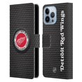 thumbnail image 1 of Head Case Designs Officially Licensed NHL Detroit Red Wings Puck Texture Leather Book Wallet Case Cover Compatible with Apple iPhone 13 Pro Max, 1 of 6