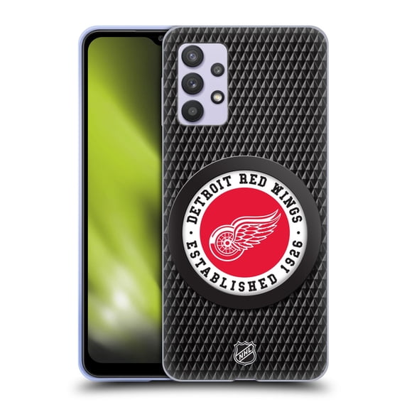 Head Case Designs Officially Licensed NHL Detroit Red Wings Puck Texture Soft Gel Case Compatible with Samsung Galaxy A32 5G / M32 5G (2021)