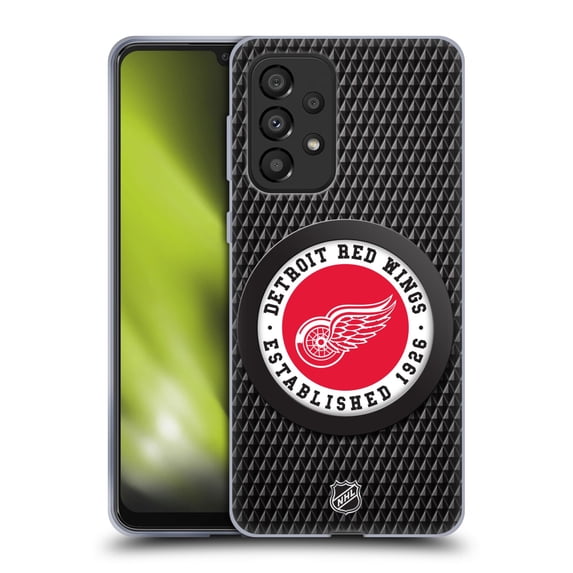 Head Case Designs Officially Licensed NHL Detroit Red Wings Puck Texture Soft Gel Case Compatible with Samsung Galaxy A33 5G (2022)