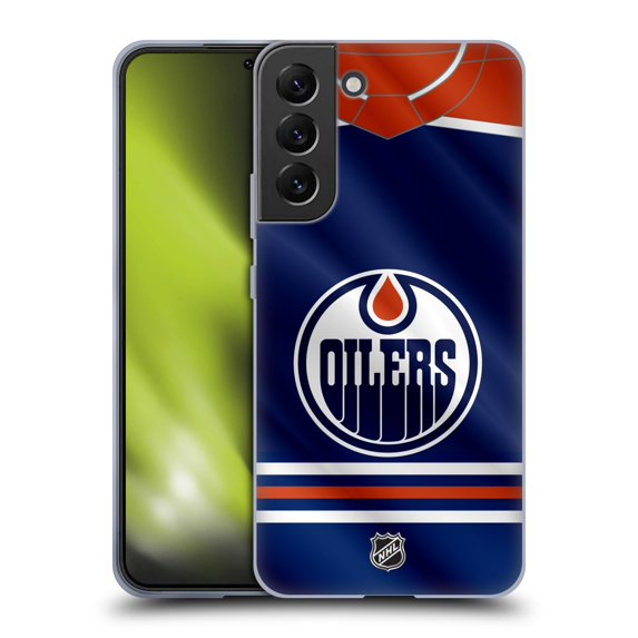 Head Case Designs Officially Licensed NHL Edmonton Oilers Jersey Soft Gel Case Compatible with Samsung Galaxy S22+ 5G