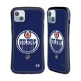 thumbnail image 1 of Head Case Designs Officially Licensed NHL Edmonton Oilers Plain Hybrid Case Compatible with Apple iPhone 14 Plus, 1 of 7