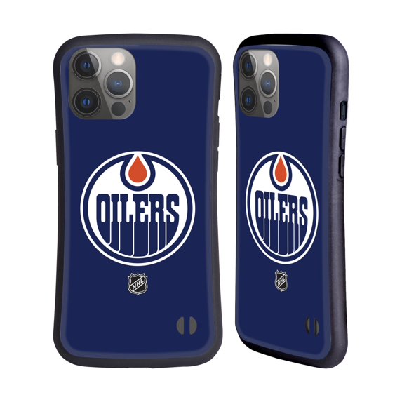 Head Case Designs Officially Licensed NHL Edmonton Oilers Plain Hybrid Case Compatible with Apple iPhone 14 Pro Max