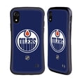 thumbnail image 1 of Head Case Designs Officially Licensed NHL Edmonton Oilers Plain Hybrid Case Compatible with Apple iPhone XR, 1 of 7