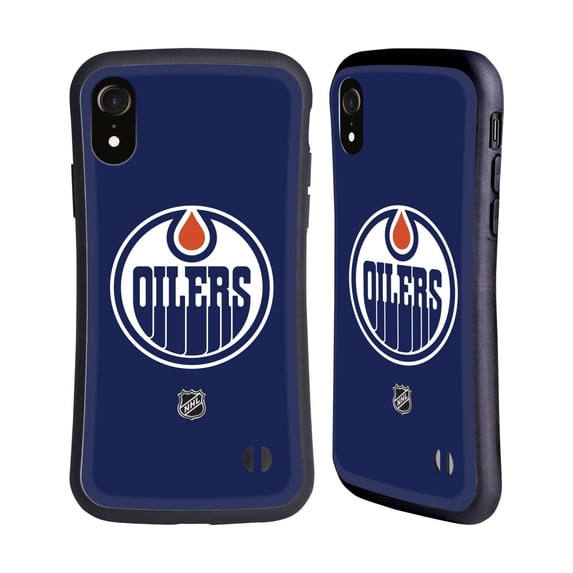 Head Case Designs Officially Licensed NHL Edmonton Oilers Plain Hybrid Case Compatible with Apple iPhone XR
