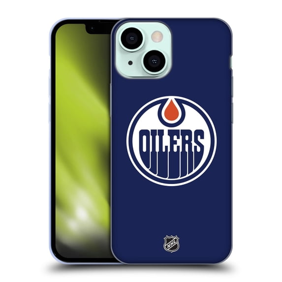 Head Case Designs Officially Licensed NHL Edmonton Oilers Plain Soft Gel Case Compatible with Apple iPhone 13 Mini
