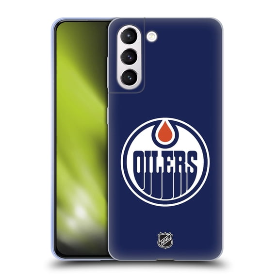 Head Case Designs Officially Licensed NHL Edmonton Oilers Plain Soft Gel Case Compatible with Samsung Galaxy S21+ 5G