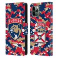 thumbnail image 1 of Head Case Designs Officially Licensed NHL Florida Panthers Camouflage Leather Book Wallet Case Cover Compatible with Apple iPhone 11 Pro, 1 of 6