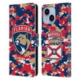 thumbnail image 1 of Head Case Designs Officially Licensed NHL Florida Panthers Camouflage Leather Book Wallet Case Cover Compatible with Apple iPhone 14 Plus, 1 of 6