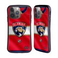 thumbnail image 1 of Head Case Designs Officially Licensed NHL Florida Panthers Jersey Hybrid Case Compatible with Apple iPhone 14 Pro, 1 of 7