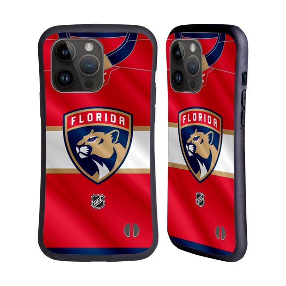 Head Case Designs Officially Licensed NHL Florida Panthers Jersey Hybrid Case Compatible with Apple iPhone 15 Pro Max