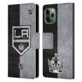 thumbnail image 1 of Head Case Designs Officially Licensed NHL Los Angeles Kings Half Distressed Leather Book Wallet Case Cover Compatible with Apple iPhone 11 Pro, 1 of 6