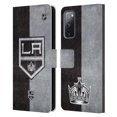thumbnail image 1 of Head Case Designs Officially Licensed NHL Los Angeles Kings Half Distressed Leather Book Wallet Case Cover Compatible with Samsung Galaxy S20 FE / 5G, 1 of 6