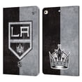 thumbnail image 1 of Head Case Designs Officially Licensed NHL Los Angeles Kings Half Distressed Leather Book Wallet Case Cover Compatible with Apple iPad 9.7 2017 / iPad 9.7 2018, 1 of 6