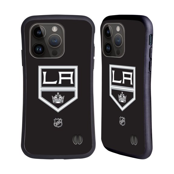 Head Case Designs Officially Licensed NHL Los Angeles Kings Plain Hybrid Case Compatible with Apple iPhone 15 Pro