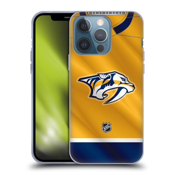 Head Case Designs Officially Licensed NHL Nashville Predators Jersey Soft Gel Case Compatible with Apple iPhone 13 Pro