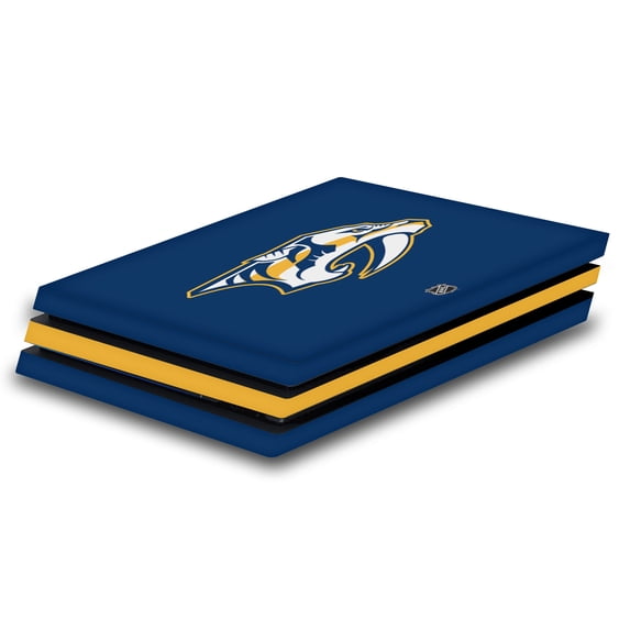 Head Case Designs Officially Licensed NHL Nashville Predators Plain Vinyl Sticker Skin Decal Cover Compatible with Sony PS4 Pro Console