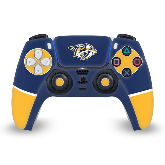 Head Case Designs Officially Licensed NHL Nashville Predators Plain Vinyl Sticker Skin Decal Cover Compatible with Sony PS5 Sony DualSense Controller