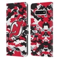 thumbnail image 1 of Head Case Designs Officially Licensed NHL New Jersey Devils Camouflage Leather Book Wallet Case Cover Compatible with Samsung Galaxy S10, 1 of 6