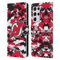 thumbnail image 1 of Head Case Designs Officially Licensed NHL New Jersey Devils Camouflage Leather Book Wallet Case Cover Compatible with Samsung Galaxy S21 Ultra 5G, 1 of 6