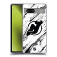 thumbnail image 1 of Head Case Designs Officially Licensed NHL New Jersey Devils Marble Soft Gel Case Compatible with Google Pixel 7a, 1 of 7