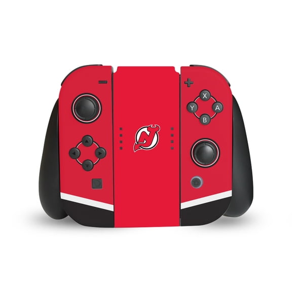 Head Case Designs Officially Licensed NHL New Jersey Devils Oversized Vinyl Sticker Skin Decal Cover Compatible with Nintendo Switch Joy Controller