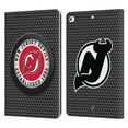 thumbnail image 1 of Head Case Designs Officially Licensed NHL New Jersey Devils Puck Texture Leather Book Wallet Case Cover Compatible with Apple iPad 9.7 2017 / iPad 9.7 2018, 1 of 6