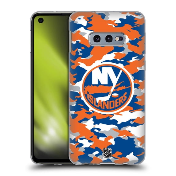Head Case Designs Officially Licensed NHL New York Islanders Camouflage Soft Gel Case Compatible with Samsung Galaxy S10e