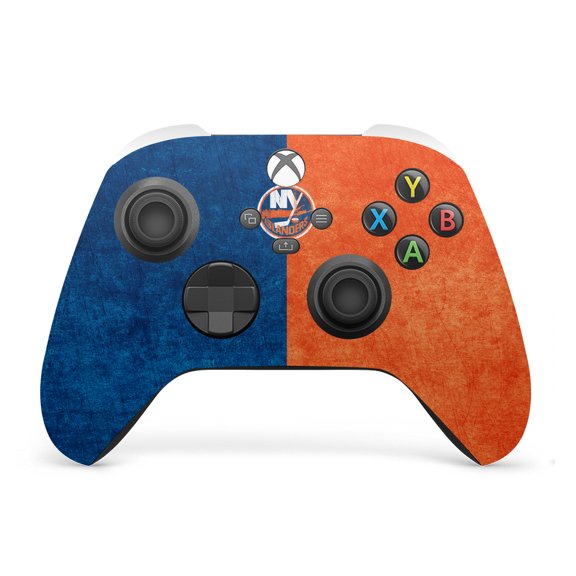 Head Case Designs Officially Licensed NHL New York Islanders Half Distressed Vinyl Sticker Skin Decal Cover Compatible with Microsoft Xbox Series X / Series S Controller