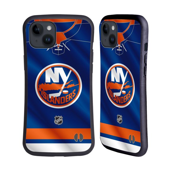 Head Case Designs Officially Licensed NHL New York Islanders Jersey Hybrid Case Compatible with Apple iPhone 15 Plus
