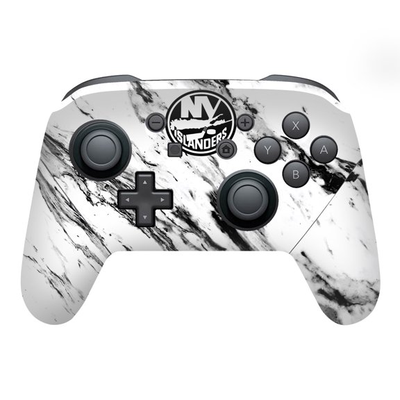 Head Case Designs Officially Licensed NHL New York Islanders Marble Vinyl Sticker Skin Decal Cover Compatible with Nintendo Switch Pro Controller