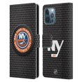 thumbnail image 1 of Head Case Designs Officially Licensed NHL New York Islanders Puck Texture Leather Book Wallet Case Cover Compatible with Apple iPhone 12 Pro Max, 1 of 6