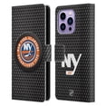 thumbnail image 1 of Head Case Designs Officially Licensed NHL New York Islanders Puck Texture Leather Book Wallet Case Cover Compatible with Apple iPhone 14 Pro Max, 1 of 6